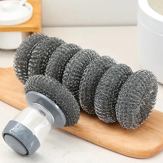 🔥Kitchen Soap Press Dispensing Palm Brush