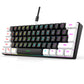 Compact 61-Key RGB Luminous Translucent USB Keyboard