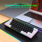 Compact 61-Key RGB Luminous Translucent USB Keyboard