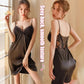 💖Sexy Lace Silky Smooth Suspender Nightgown Built-in Chest Pads💖