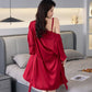 💖Sexy Lace Silky Smooth Suspender Nightgown Built-in Chest Pads💖