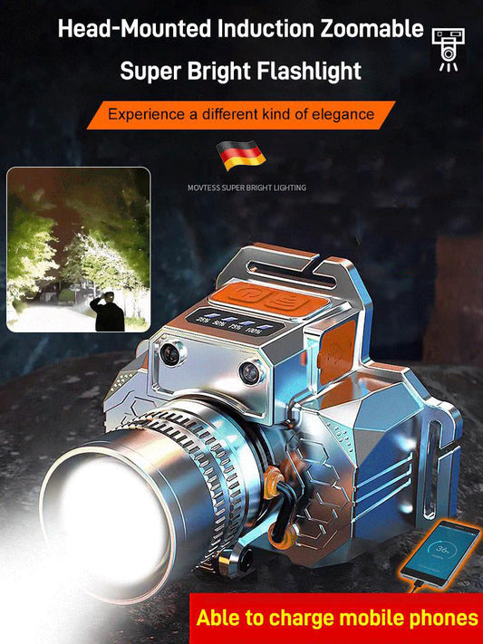 🔥🔥Head-Mounted Induction Zoomable Super Bright Flashlight