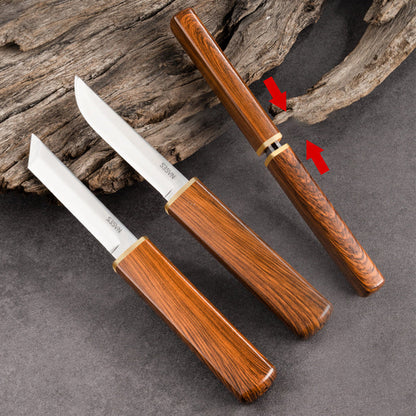 2 in 1 Double Knife Set with Wooden Handle