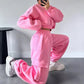 Women’s Round Neck Sweatshirts ＆ Sweatpants 2-Piece Set