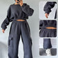 Women’s Round Neck Sweatshirts ＆ Sweatpants 2-Piece Set