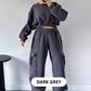 Women’s Round Neck Sweatshirts ＆ Sweatpants 2-Piece Set