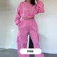 Women’s Round Neck Sweatshirts ＆ Sweatpants 2-Piece Set